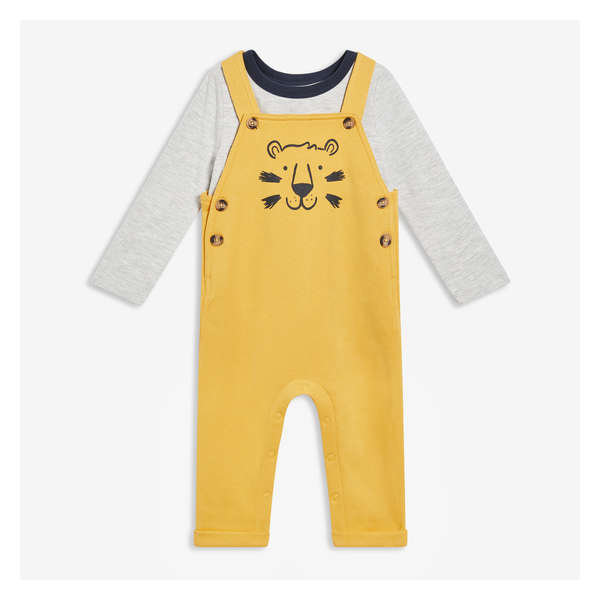 Baby Boys' 2 Piece Overall Set - Dusty Yellow